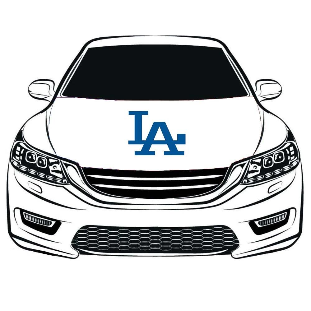 Los Angeles Dodgers Flag, LA Car Hood Cover Flag , Engine Banner Flag of Los Angeles Dodgers,3.3X5ft,/6X7FT100% Polyester Elastic Fabrics Can be Washed by flagsshop