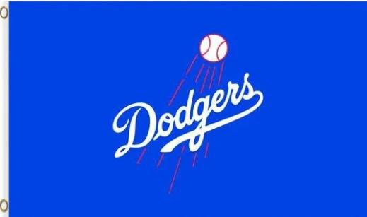 Los Angeles Dodgers Blue US Flag 3X5Ft Banner USA Polyester with Brass Grommets by flagsjustdoit