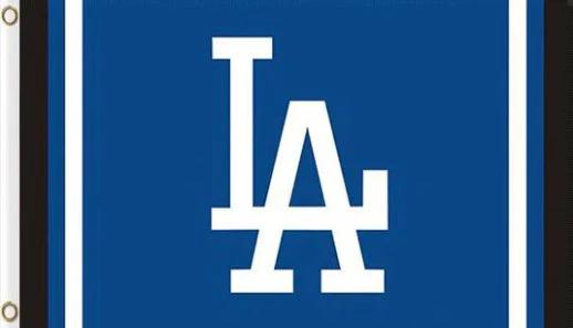 Los Angeles Dodgers Custom US Flag 3X5Ft Banner USA Polyester with Brass Grommets by flagsjustdoit