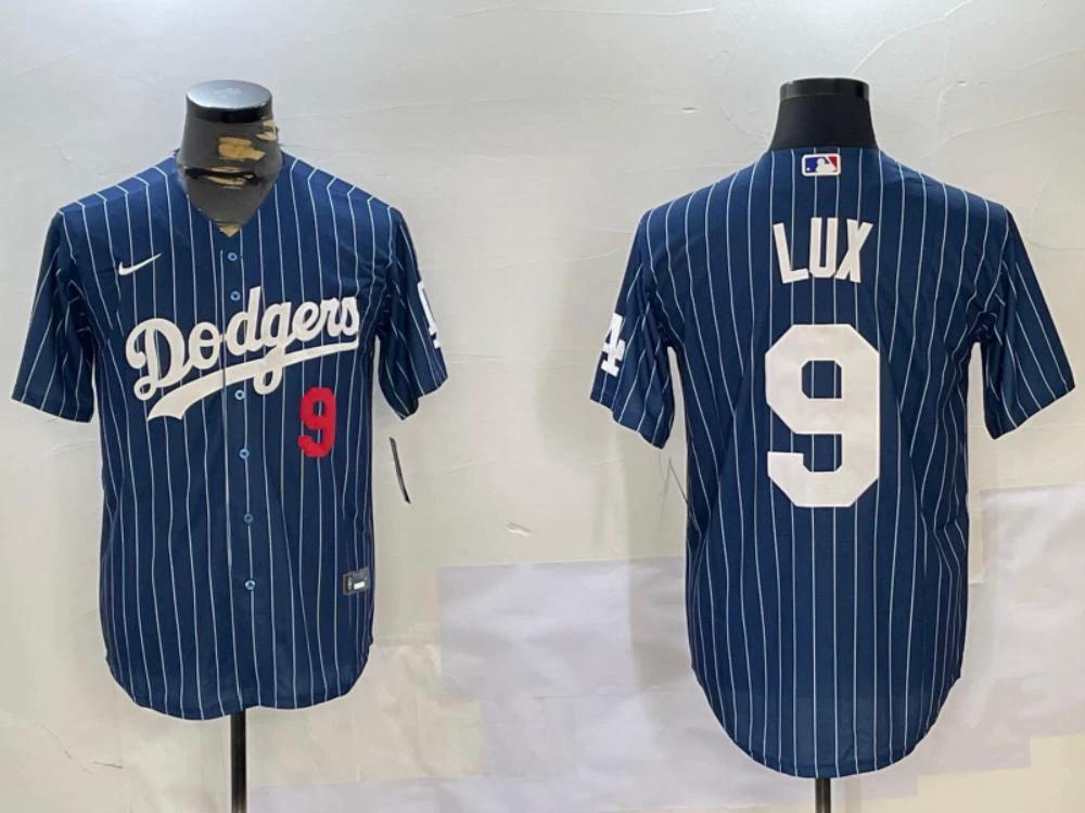 Los Angeles Dodgers Gavin Lux Navy Throwback Replica Jersey by My Store