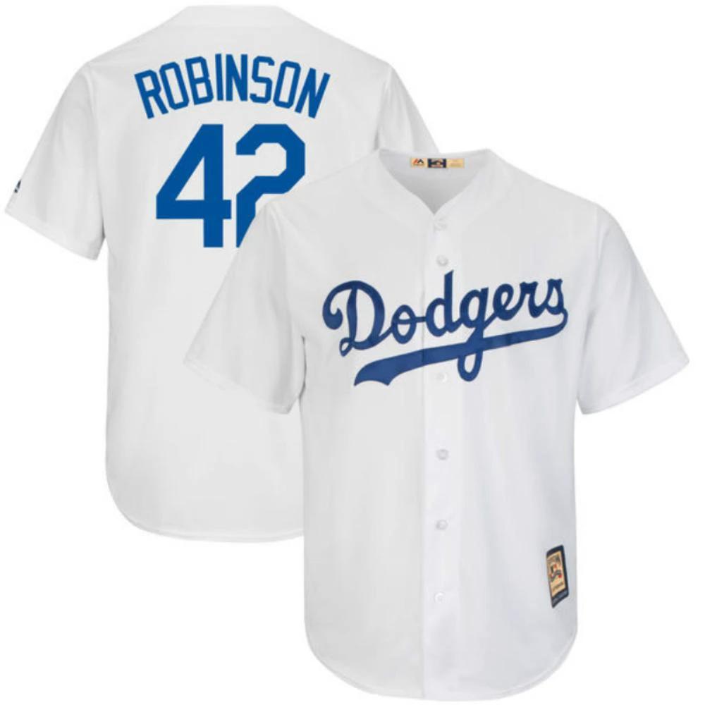 Los Angeles Dodgers Jackie Robinson White Throwback Jersey by My Store