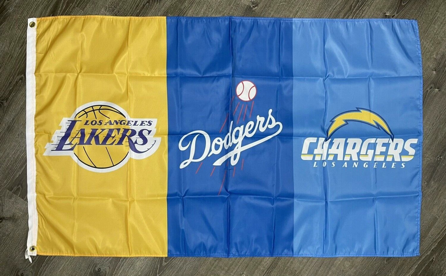 Los Angeles Dodgers Lakers Chargers Flag 3x5 ft Banner Garage Man-Cave by flagsjustdoit