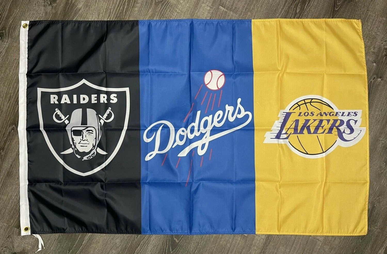 Los Angeles Dodgers Lakers Oakland Raiders Flag 3x5 ft Banner Man-Cave by flagsjustdoit