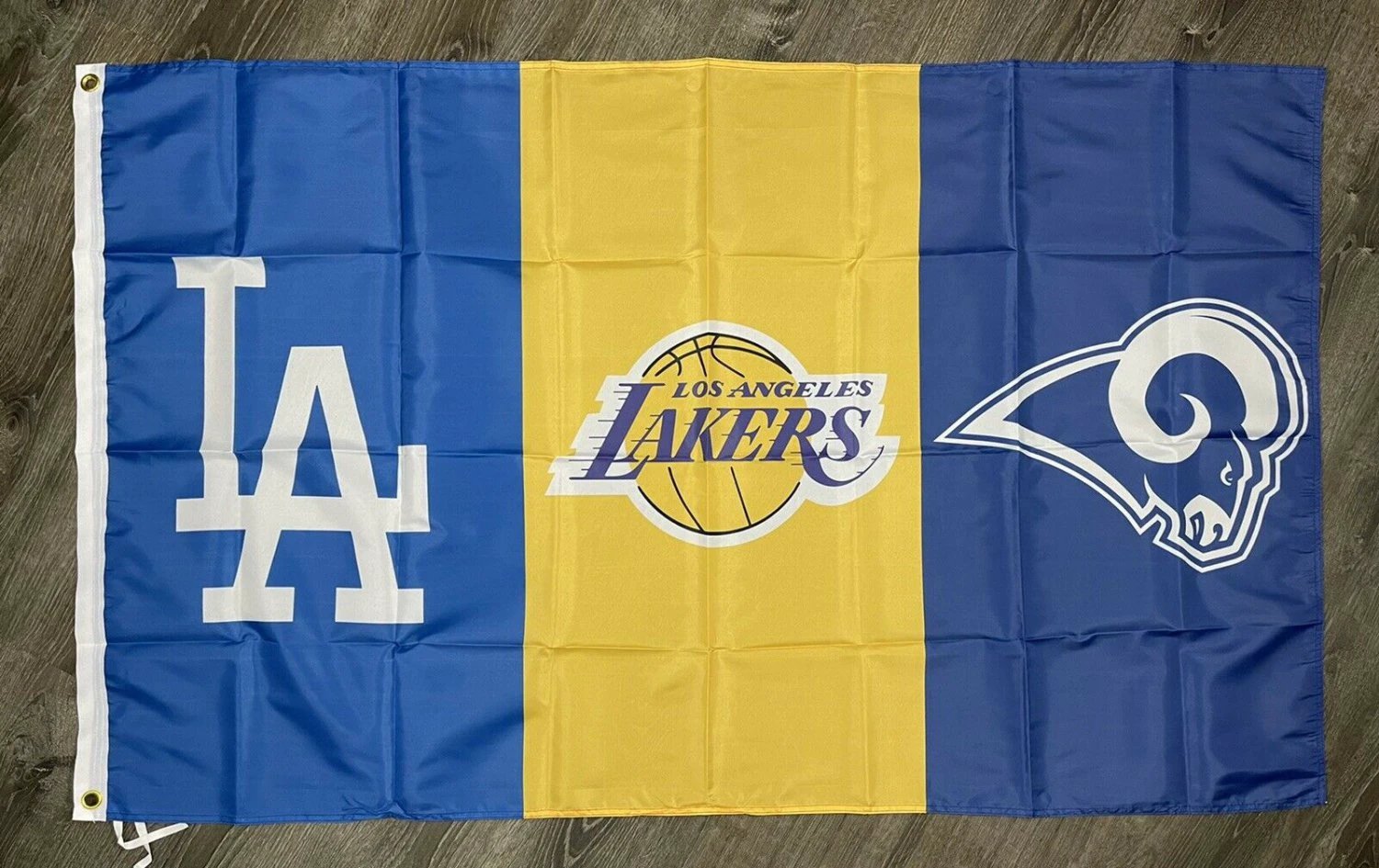 Los Angeles Dodgers Lakers Rams Flag 3x5 ft Banner Garage Man-Cave by flagsjustdoit