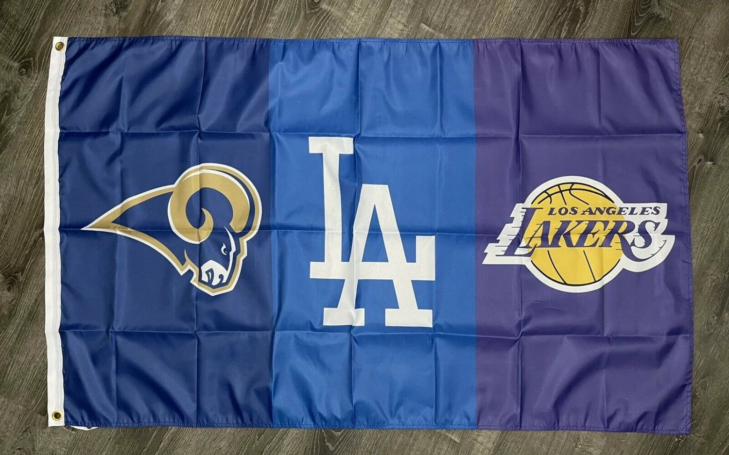 Los Angeles Dodgers Lakers Rams Flag 3x5 ft Sports Banner Man-Cave by flagsjustdoit