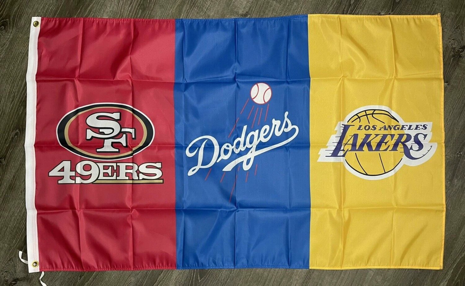 Los Angeles Dodgers Lakers San Francisco 49ers Flag 3x5 ft Sport Banner Man-Cave by flagsjustdoit