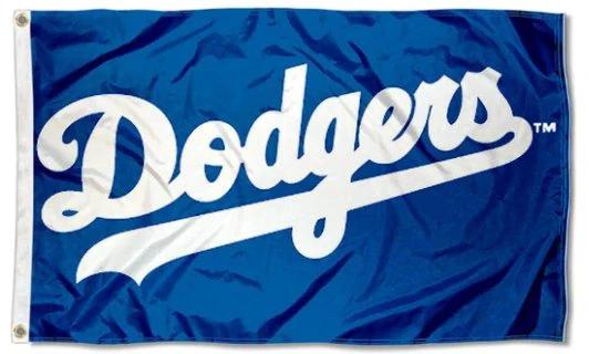 Los Angeles Dodgers Logo Flag 3X5Ft Banner USA Polyester with Brass Grommets by flagsjustdoit