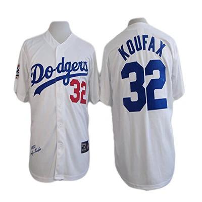 Los Angeles Dodgers Sandy Koufax White 1958 Throwback Jersey by My Store