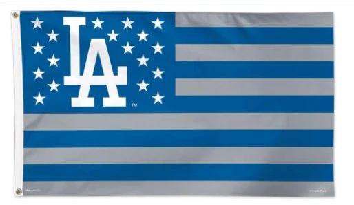 Los Angeles Dodgers Star Flag 3X5Ft Banner USA Polyester with Brass Grommets by flagsjustdoit
