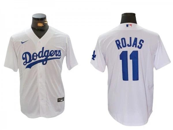 Los Angeles Dodgers #11 Miguel Rojas White Home Jersey by My Store