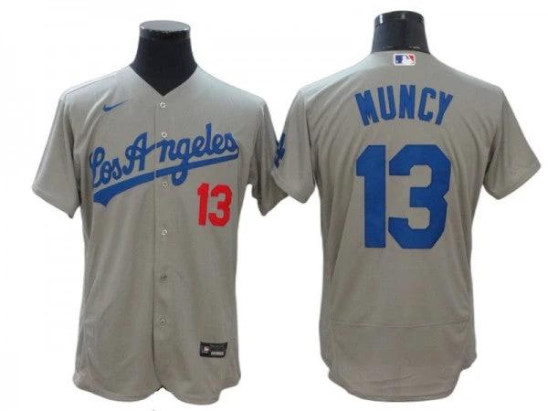 Los Angeles Dodgers #13 Max Muncy Gray Road Flex Base Jersey by My Store