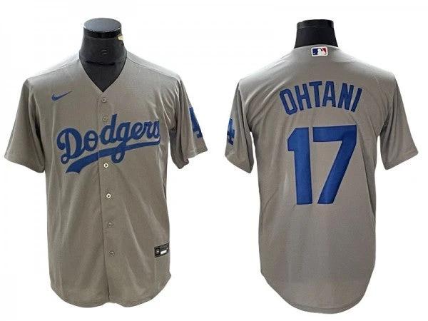 Los Angeles Dodgers #17 Shohei Ohtani Gray Alternate Cool Base Jersey by My Store