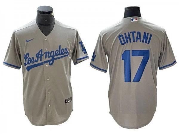 Los Angeles Dodgers #17 Shohei Ohtani Gray Cool Base Jersey by My Store