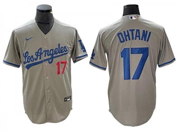 Los Angeles Dodgers #17 Shohei Ohtani Gray Road Limited Jersey by My Store