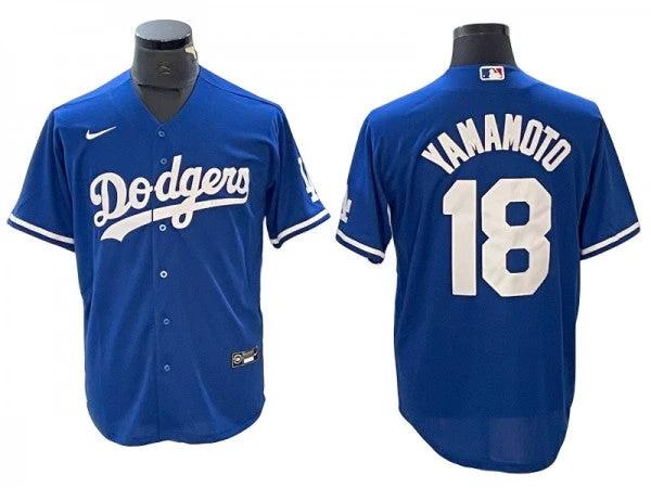 Los Angeles Dodgers #18 Yoshinobu Yamamoto Royal Cool Base Jersey by My Store