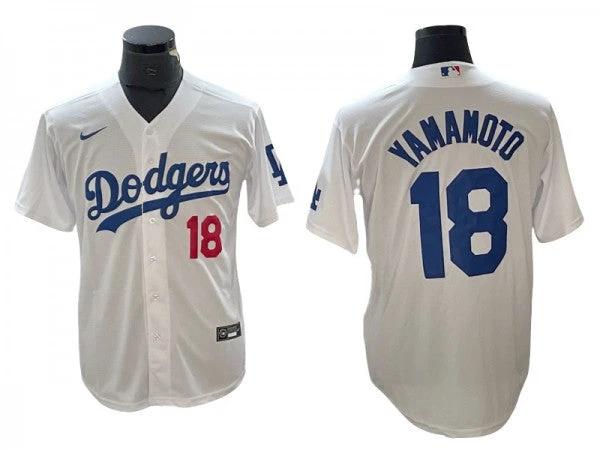 Los Angeles Dodgers #18 Yoshinobu Yamamoto White Limited Jersey by My Store