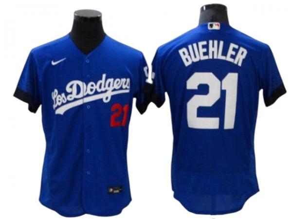 Los Angeles Dodgers #21 Walker Buehler City Connect Flex Base Jersey - Royal by My Store
