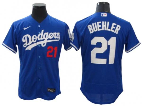 Los Angeles Dodgers #21 Walker Buehler Royal Alternate Flex Base Jersey by My Store