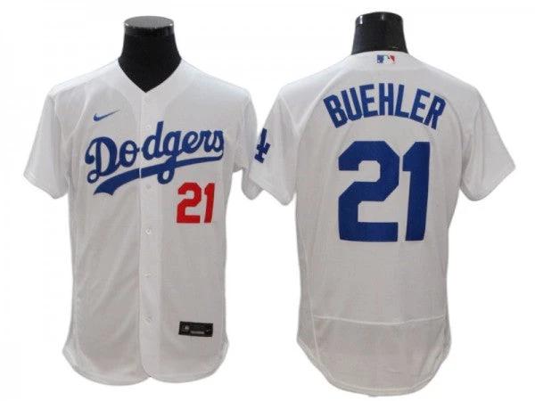Los Angeles Dodgers #21 Walker Buehler White Home Flex Base Jersey by My Store