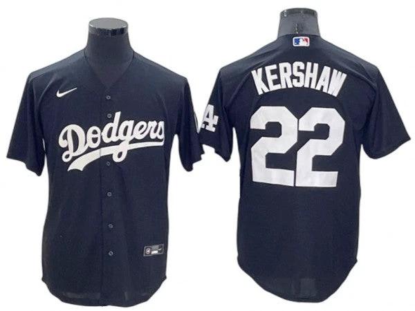 Los Angeles Dodgers #22 Clayton Kershaw Black Cool Base Jersey by My Store