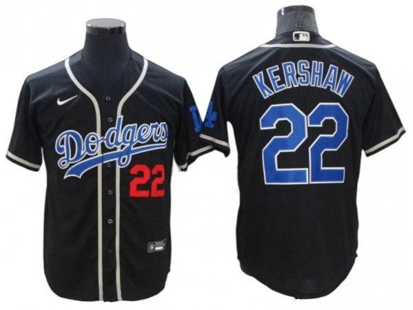 Los Angeles Dodgers #22 Clayton Kershaw Black Fashion Jersey by My Store