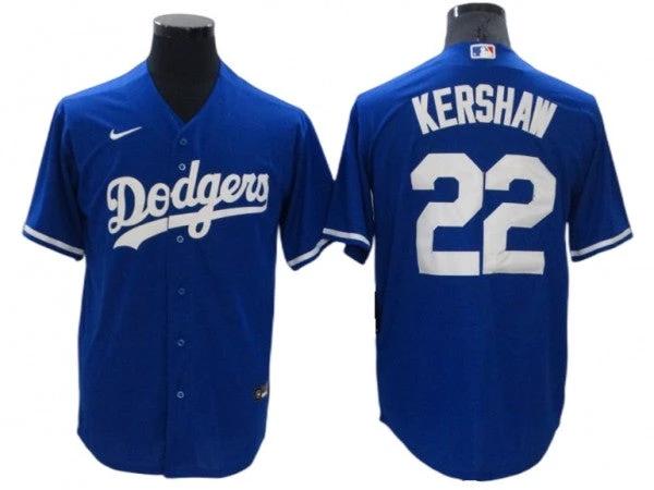 Los Angeles Dodgers #22 Clayton Kershaw Blue Alternate Cool Base Jersey by My Store