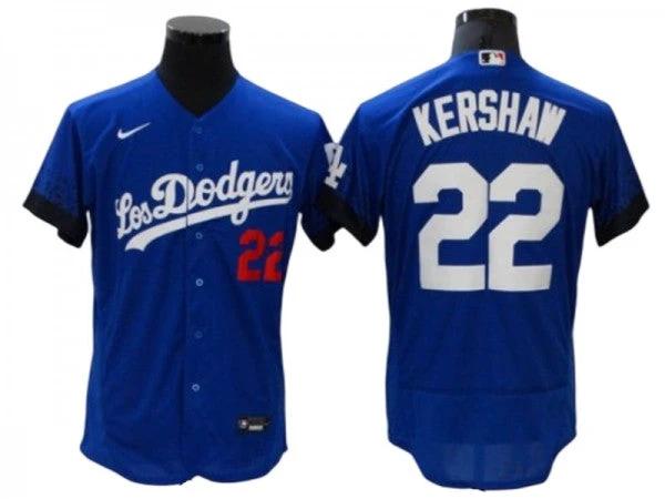 Los Angeles Dodgers #22 Clayton Kershaw City Connect Flex Base Jersey - Royal by My Store