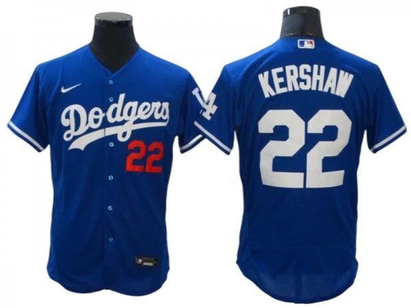 Los Angeles Dodgers #22 Clayton Kershaw Royal Alternate Flex Base Jersey by My Store