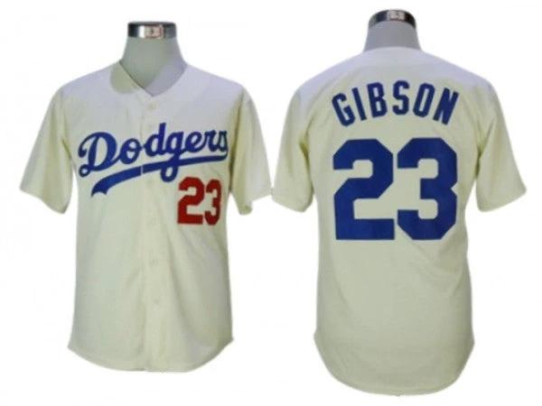 Los Angeles Dodgers #23 Kirk Gibson Cream Throwback Jersey by My Store