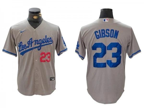 Los Angeles Dodgers #23 Kirk Gibson Gray Road Limited Jersey by My Store