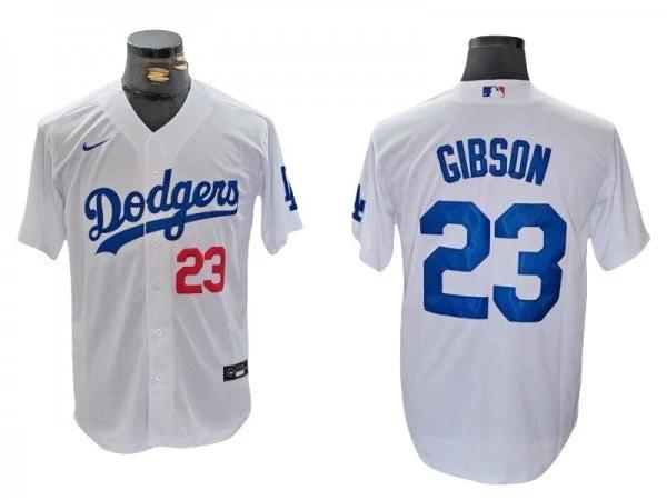 Los Angeles Dodgers #23 Kirk Gibson White Home Limited Jersey by My Store