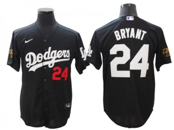 Los Angeles Dodgers #24 Kobe Bryant Cool Base Jersey - Black by My Store