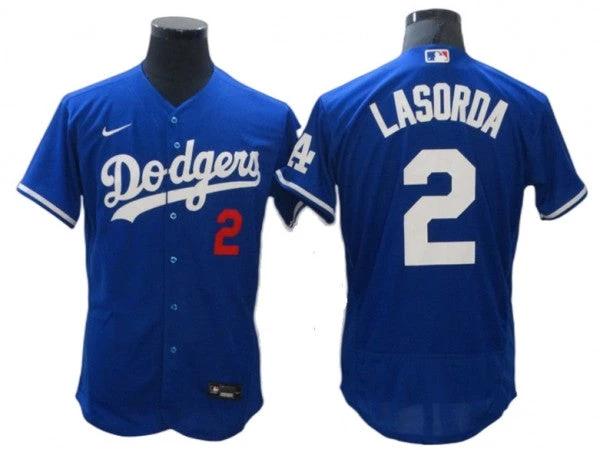 Los Angeles Dodgers #2 Tommy Lasorda Royal Alternate Flex Base Jersey by My Store