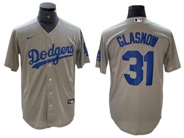 Los Angeles Dodgers #31 Tyler Glasnow Gray Alternate Cool Base Jersey by My Store