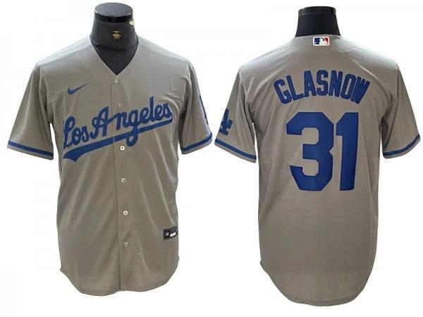 Los Angeles Dodgers #31 Tyler Glasnow Gray Cool Base Jersey by My Store