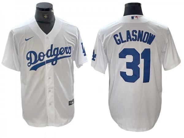 Los Angeles Dodgers #31 Tyler Glasnow White Cool Base Jersey by My Store