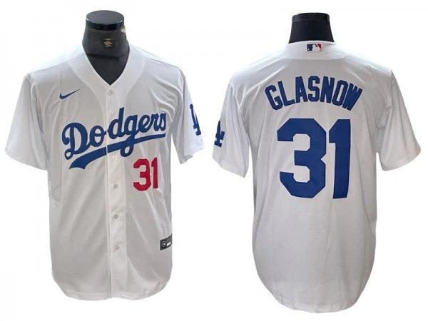 Los Angeles Dodgers #31 Tyler Glasnow White Home Limited Jersey by My Store