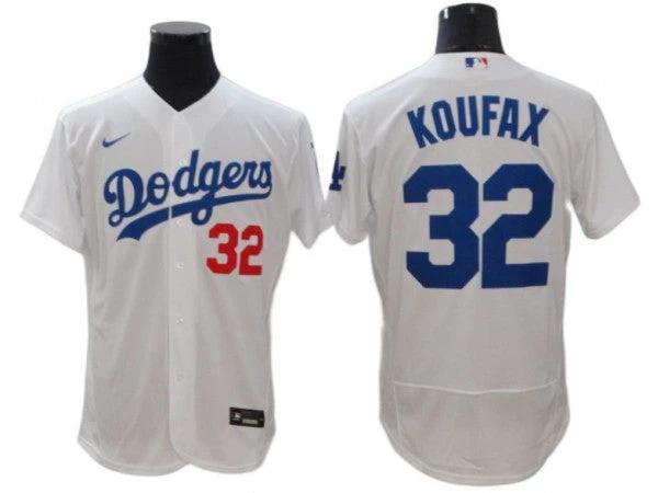 Los Angeles Dodgers #32 Sandy Koufax White Home Flex Base Jersey by My Store