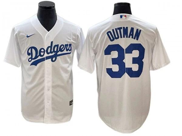 Los Angeles Dodgers #33 James Outman White Home Cool Base Jersey by My Store