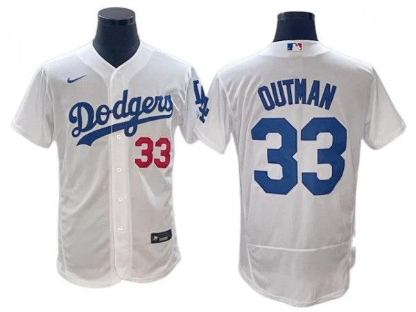 Los Angeles Dodgers #33 James Outman White Home Flex Base Jersey by My Store