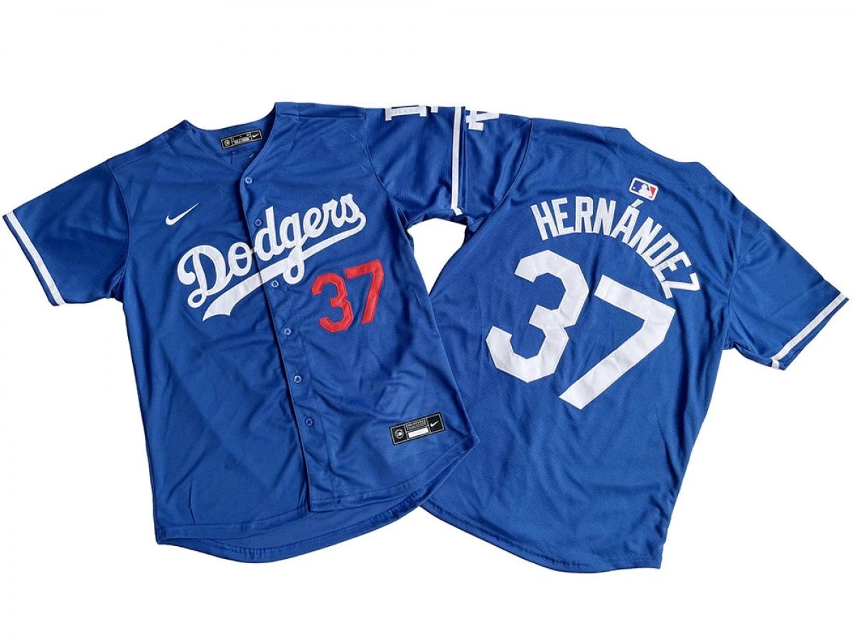 Los Angeles Dodgers #37 Teoscar Hernandez Royal Limited Jersey by My Store
