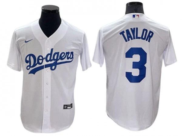 Los Angeles Dodgers #3 Chris Taylor White Home Cool Base Jersey by My Store
