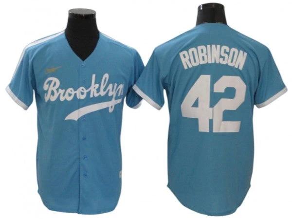 Los Angeles Dodgers #42 Jackie Robinson Light Blue Cooperstown Collection Jersey by My Store