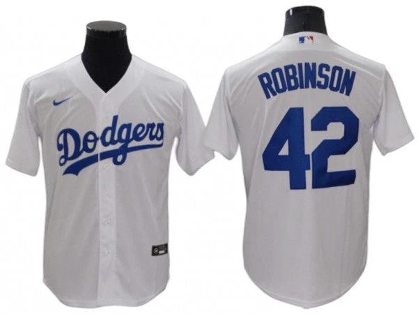 Los Angeles Dodgers #42 Jackie Robinson White Home Cool Base Jersey by My Store