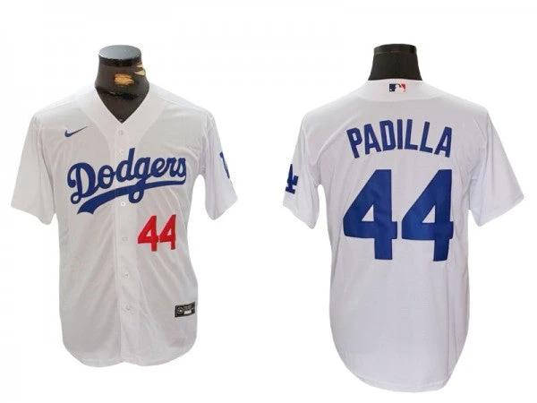 Los Angeles Dodgers #44 Vicente Padilla White Home Limited Jersey by My Store