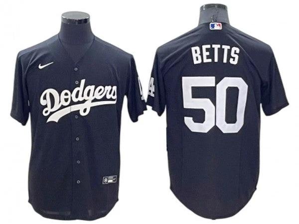 Los Angeles Dodgers #50 Mookie Betts Black Cool Base Jersey by My Store