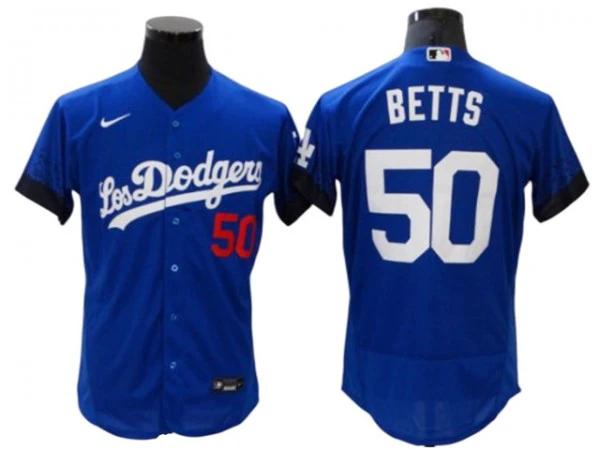 Los Angeles Dodgers #50 Mookie Betts City Connect Flex Base Jersey - Royal by My Store
