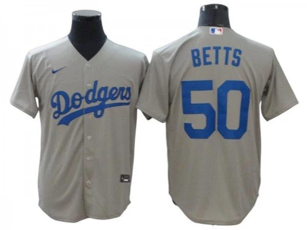 Los Angeles Dodgers #50 Mookie Betts Gray Alternate Cool Base Jersey by My Store