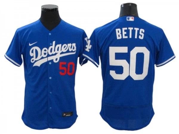 Los Angeles Dodgers #50 Mookie Betts Royal Alternate Flex Base Jersey by My Store