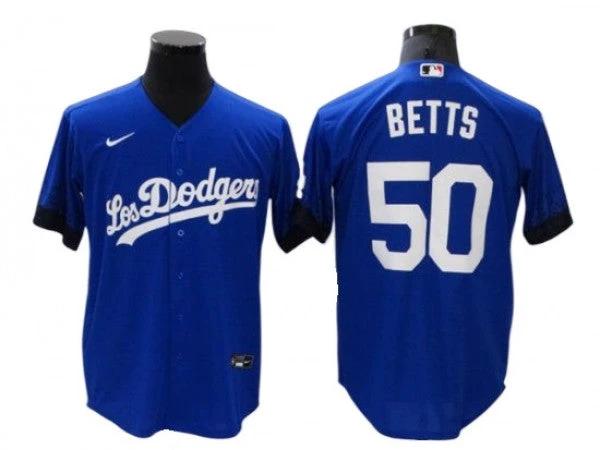 Los Angeles Dodgers #50 Mookie Betts Royal City Connect Cool Base Jersey by My Store
